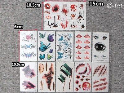 Hình xăm dán Halloween nhiều kiểu